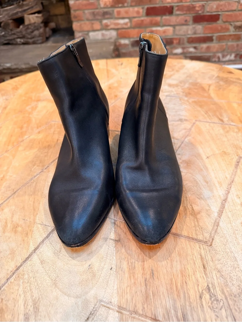 J. Crew Black Leather Ankle Booties